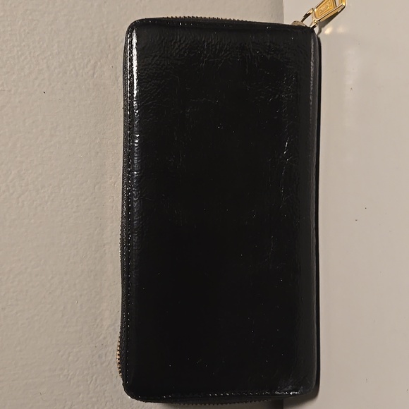YSL Delle De Jour Black Patent Leather Wallet - Picture 6 of 10